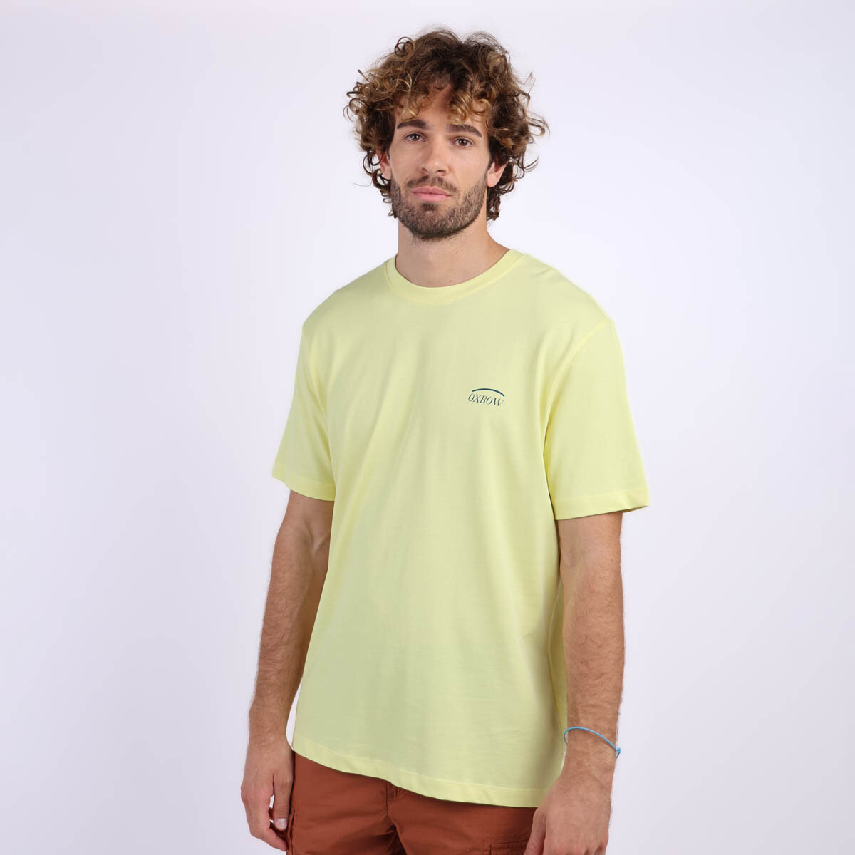 OXBOW Mens Thrimp Crew Neck Short Sleeve Organic Cotton T Shirt Tee Top - Picture 7 of 17