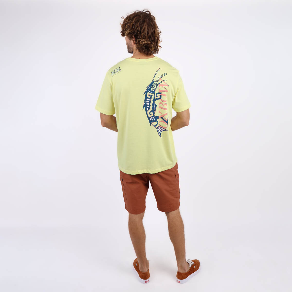 OXBOW Mens Thrimp Crew Neck Short Sleeve Organic Cotton T Shirt Tee Top - Picture 8 of 17