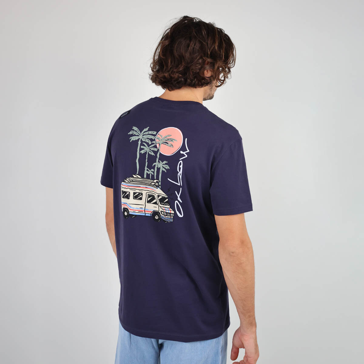 OXBOW Mens TEARII Short Sleeve Organic Cotton Graphic Print T Shirt Tee - Picture 8 of 13