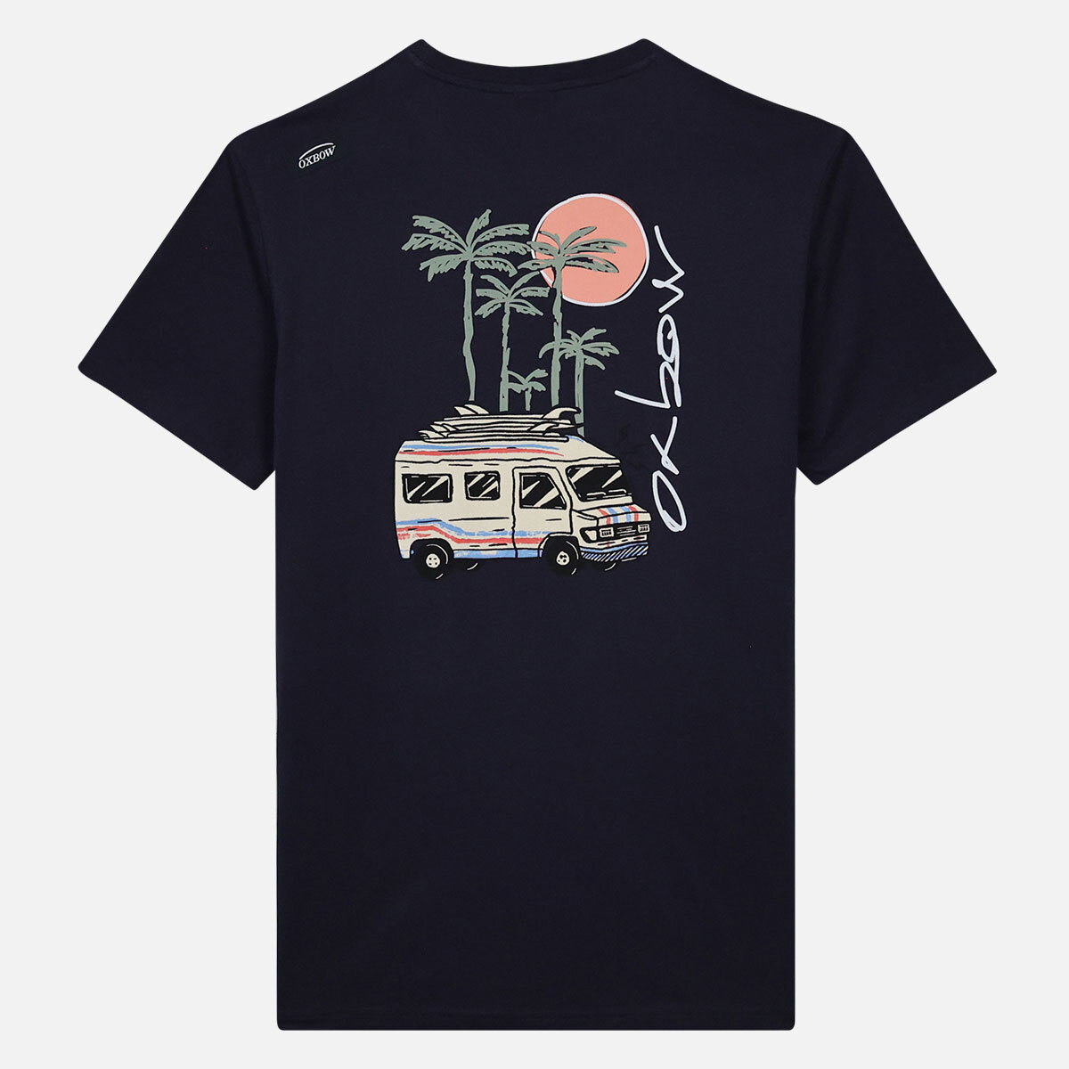 OXBOW Mens TEARII Short Sleeve Organic Cotton Graphic Print T Shirt Tee - Picture 11 of 13