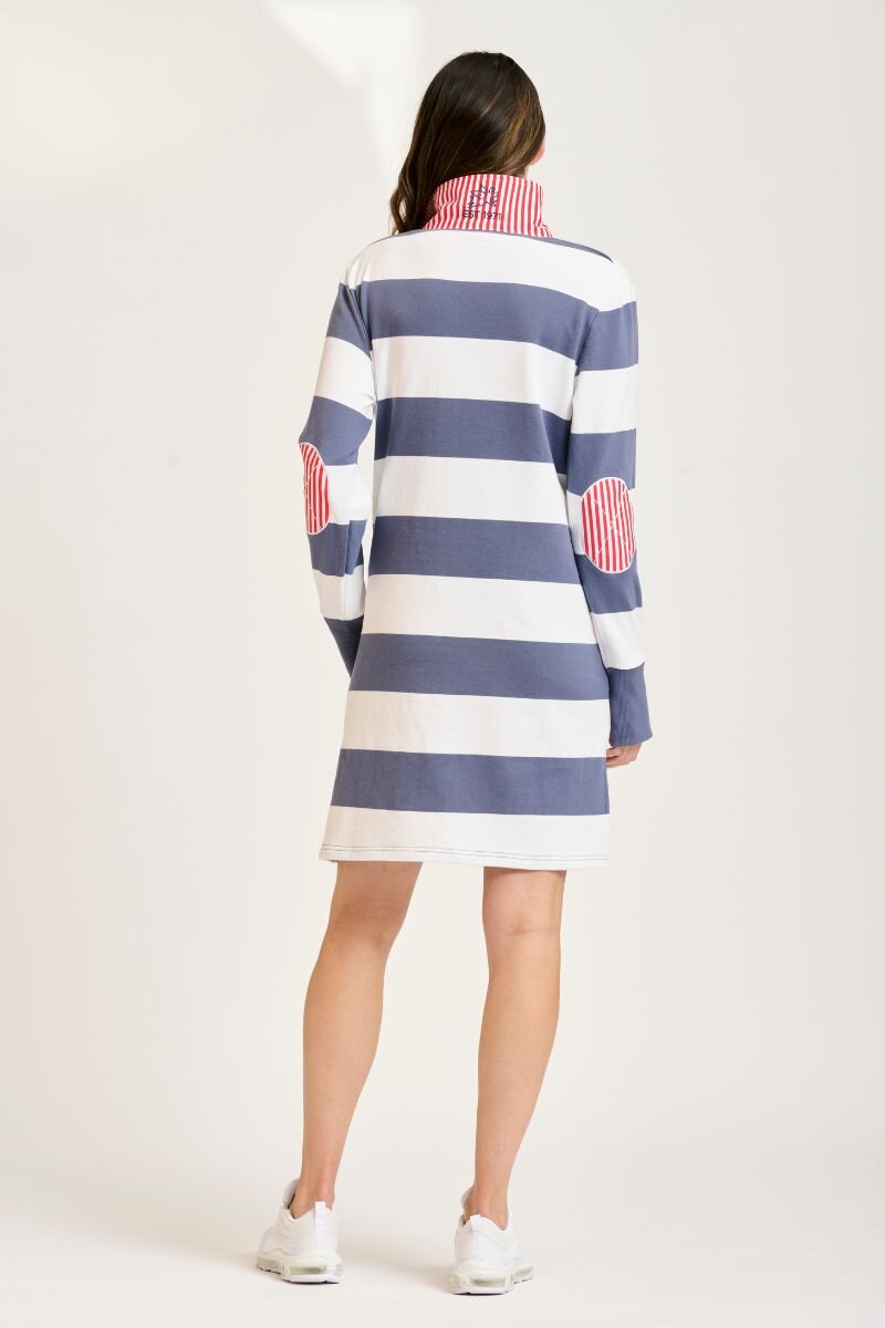 The Rugby Dress Navy/White EST 1971