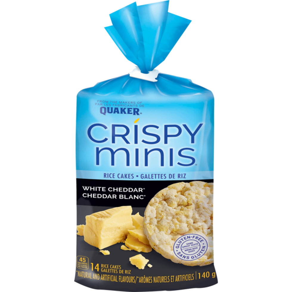 Quaker Crispy Minis White Cheddar Flavour Large Rice Cakes 12x140g