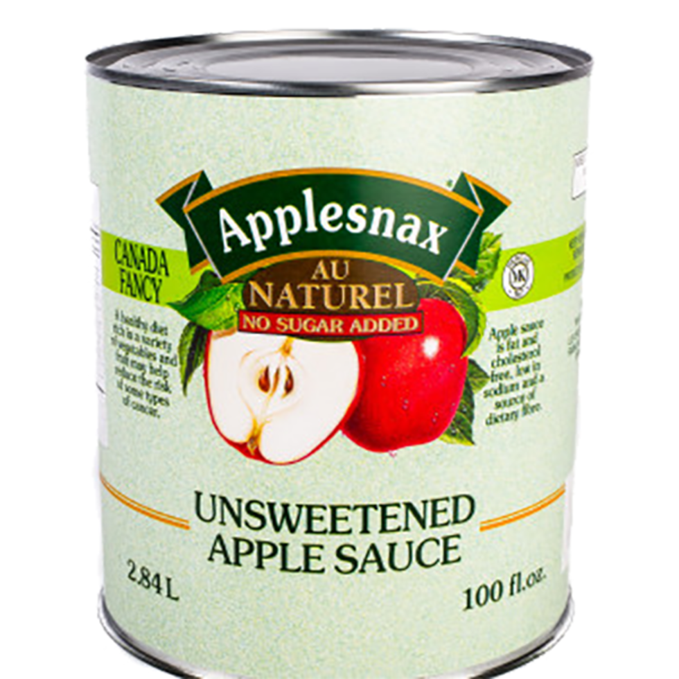 Applesnax Unsweetened Apple Sauce 2.84L Ontario Student Nutrition