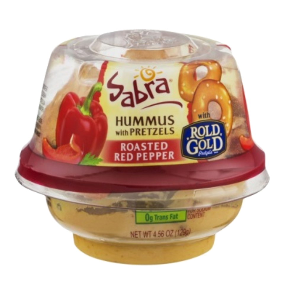 Sabra Roasted Red Pepper Hummus with Pretzels 12x129g Ontario