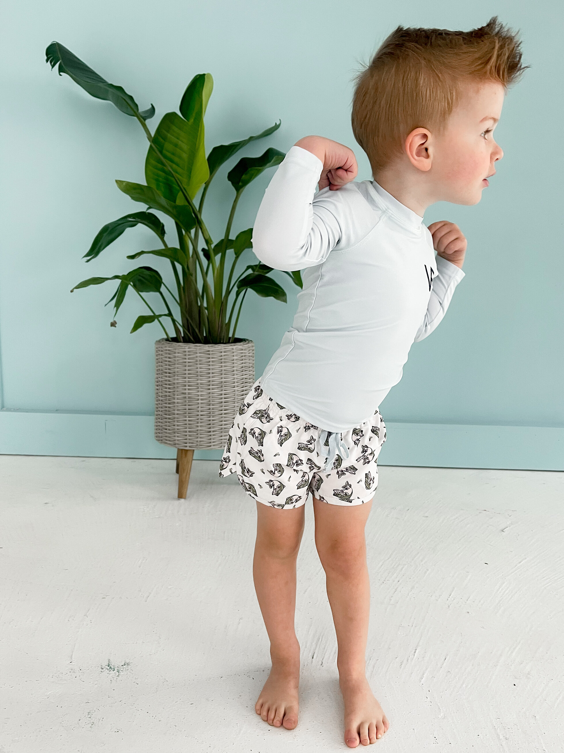 bolt rash guard || bay blue - Velvet Fawn